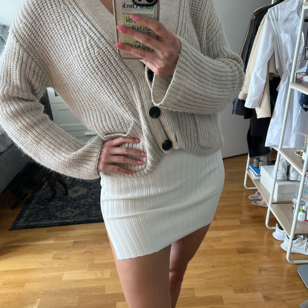 Meshki White Mini Skirt